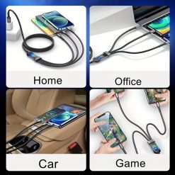 Alternative view of Baseus 3 In 1 USB Fast Charging Cable Compatible For All Phone