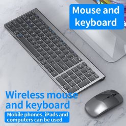 Slim Rechargeable Bluetooth Keyboard and Mouse Set