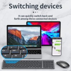 Alternative view of Slim Rechargeable Bluetooth Keyboard and Mouse Set